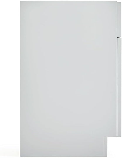 ARIEL Hamlet 60-inch Bathroom Vanity Base Cabinet,Solid Wood, 4 Soft Closing Doors, 3 Dovetail Drawers, Brushed Nickel, Grey