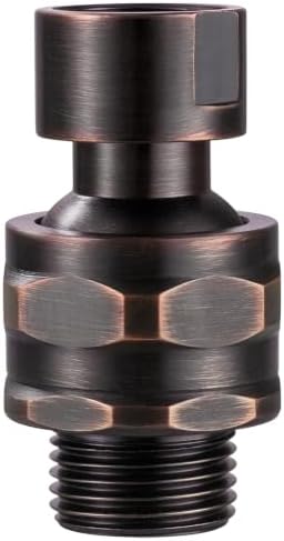 Shower Head Swivel Ball Adapter Brass Adjustable Shower Arm Connector Universal Showering Component Shower Arm Extension- Oil-Rubbed Bronze