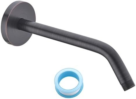 Shower Arm with Flange, Made of 304 Stainless Steel Shower Extension Extender Pipe, Wall-Mounted for Fixed Bathroom Showerhead, Never Rust 10 Inch Oil Rubbed Bronze,SW-RD91018-10-ORB.