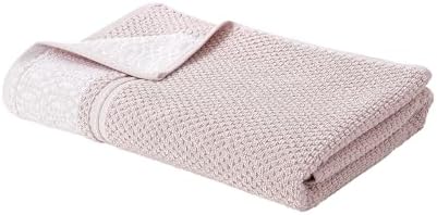 Modern Threads Astra 6-Piece 100% Cotton Towel Set – Jacquard Geometric Pattern – Includes 2 Bath Towels, 2 Hand Towels, 2 Washcloths – Absorbent, Quick Dry, Soft & Durable – Blush Pink