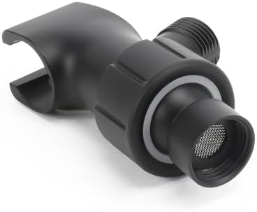 NearMoon Adjustable Shower Arm Mount- with Universal Wall Hook Bracket and Brass Pivot Ball, Shower Head Holder for Hand Held Showerheads (Matte Black)