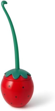 Deep & Sturdy Toilet Bowl Brush with Holder - Strawberry Bowl Brush - Durable Scrubbing - Toilet Cleaners - Household Essentials - Bathroom Cleaner - Cleaning Supplies - Household Supplies