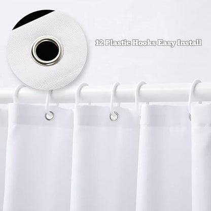 MESHELLY Farmhouse Vintage Floral Shower Curtain 60Wx72H Boho Black Flower Pattern Rustic Botanical Spring Cottagecore Bathroom Curtain Girls Women Bath Curtain Bathroom Accessories Decor with 12 Hook