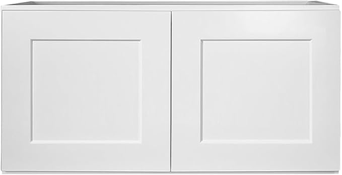 Design House Brookings Shaker Unassembled Bridge Wall Kitchen Cabinet W3618, 36 W x 12 D x 18 H, Painted White with Sherwin Williams®, Solid Wood – Design House, 561670