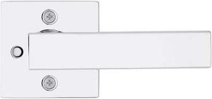 Kwikset Singapore Interior Privacy Door Handle with Lock, Door Lever for Bathroom and Bedroom, Polished Chrome Reversible Keyless Turn Lock (Pack of 4)