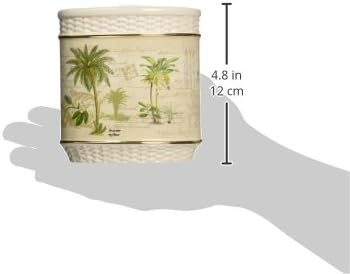 Avanti Linens - Toothbrush Holder, Ceramic Bathroom Accessories, Tropical Inspired Home Decor (Colony Palm Collection)
