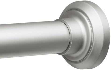 ENJOYBASICS 1" Nickel Shower Curtain Rod, 30-64" Adjustable, Secure Tension