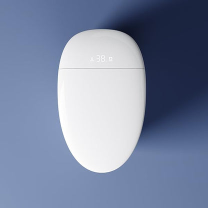Smart Toilet with Built In Luxury Bidet, Heated Seat,Warm Water and Dryer, Elongated Egg Shape Japanese Toilet with Auto Flush, Auto Open and Close Lid, TEMP Display