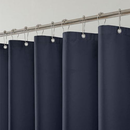 1 Pack Water-Repellent Fabric Shower Curtain Liner, 72x78 Blue