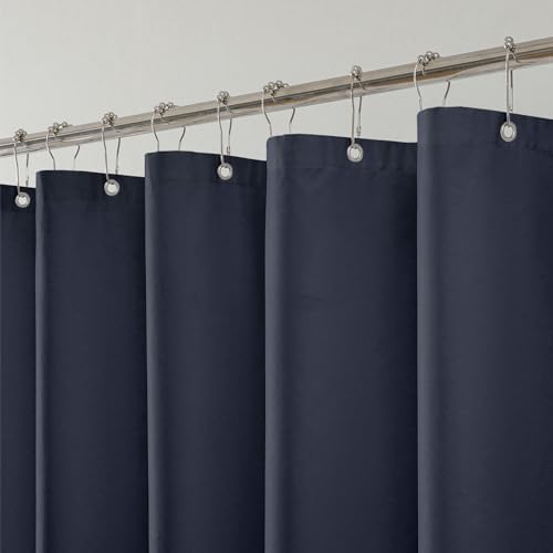 1 Pack Water-Repellent Fabric Shower Curtain Liner, 72x84 Blue