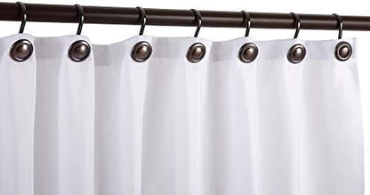 CHICTIE Bronze Shower Curtain Hooks Rings,Oil Rubbed Decorative Shower Curtain Hooks,Rustproof Vintage Shower Hooks for Bathroom,Set of 12 (Oil-Rubbed Bronze)