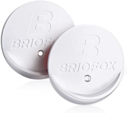 BRIOFOX Shower Curtain Rod Holder 3M Adhesive | Heat Resistant | Waterproof | Max Load 60 lbs Shower Rod Retainer for Wall, 2 Pack, White (Rod Not Included)