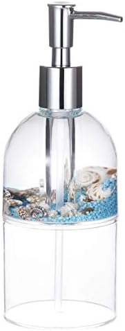 Locco Decor Acrylic Liquid 3D Floating Motion Bathroom Kitchen Vanity Accessory Soap Lotion Dispenser Oceam Sea Shell Conch