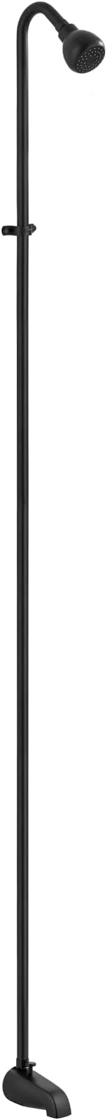 Tub Shower Conversion Kit with Riser and Shower Head, Matte Black | 70-Inch SUS304 Shower Riser, 360° Swivel Head, Diverter Tub Spout, Wall Mount
