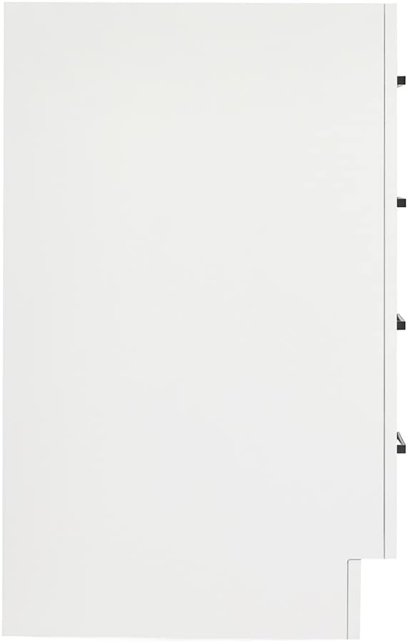 ARIEL Hepburn 48-inch Bathroom Vanity Base Cabinet,Solid Wood, 2 Soft Closing Doors, 9 Dovetail Drawers, White