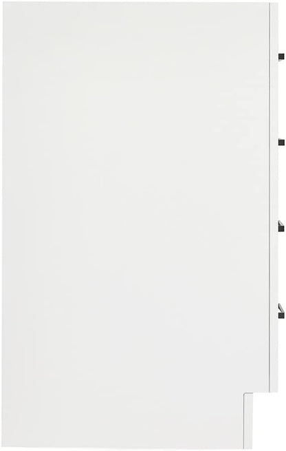 ARIEL Hepburn 48-inch Bathroom Vanity Base Cabinet,Solid Wood, 2 Soft Closing Doors, 9 Dovetail Drawers, White