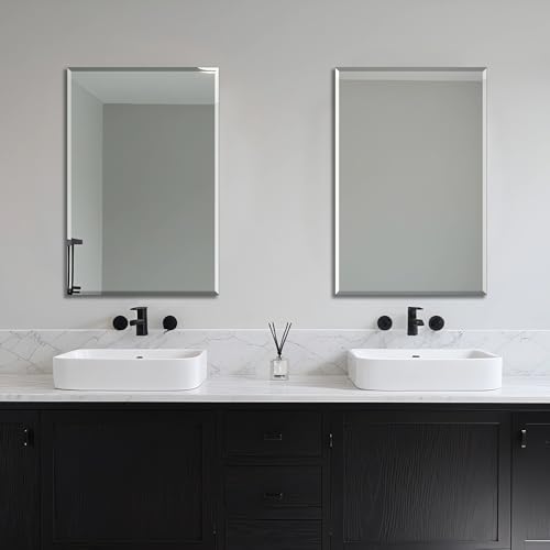 2 Pack 24"x36" Bathroom Vanity Mirror for Over Sink, Frameless Wall Mirror