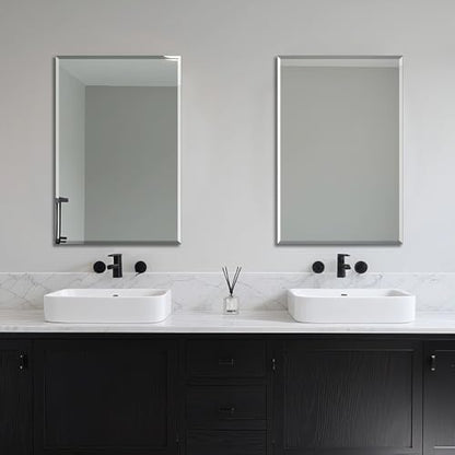 2 Pack 24"x36" Bathroom Vanity Mirror for Over Sink, Frameless Wall Mirror