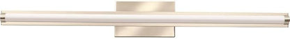 Lithonia Lighting 48-Inch LED Vanity Light with 3-in-1 Switchable White Color Temperature, Contemporary Square Bathroom Vanity Wall Light Fixture for Over The Mirror, Brushed Nickel
