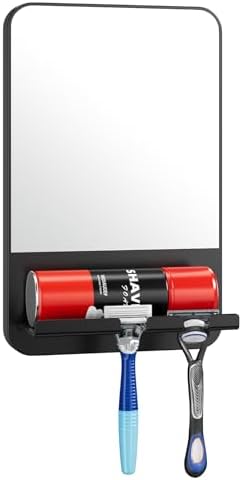 TAILI Shower Mirror Fogless for Shaving,Fogless Mirror Suction Wall Mounted
