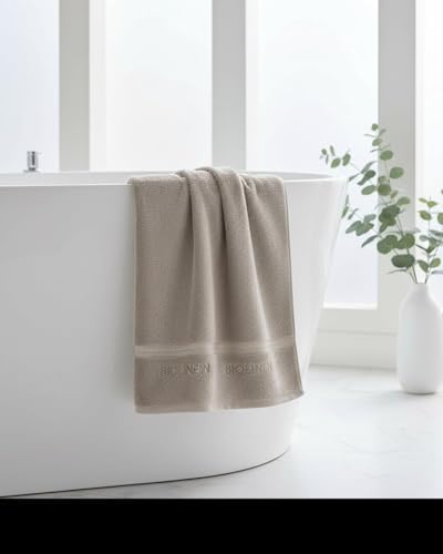 BIOLINEN Dove 6 Piece Towel Set, 2 Bath Towels 2 Hand Towels 2 Washcloths, 100% Cotton Soft Absorbent Towel Sets for Bathroom Home Gym Spa Travel