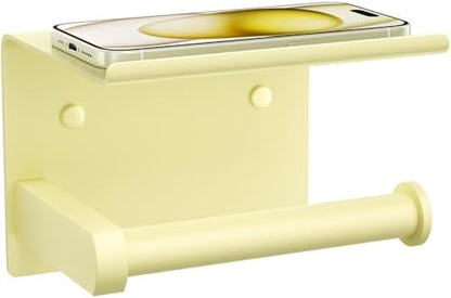 Toilet Paper Holder with Shelf Wall Mounted Toilet Paper Roll Dispenser