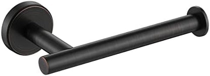 JQK Toilet Paper Holder Oil Rubbed Bronze, 5 Inch 304 Stainless Steel Thick 0.8mm Tissue Paper Dispenser for Bathroom, Hold Mega Rolls Wall Mount, TPH120-ORB