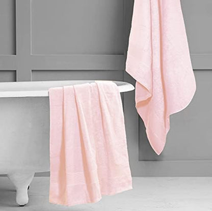 Belizzi Home Premium Cotton Oversized 2 Pack Bath Sheet 35x70-100% Pure Cotton - Ideal for Everyday use - Ultra Soft & Highly Absorbent - Machine Washable - Pink