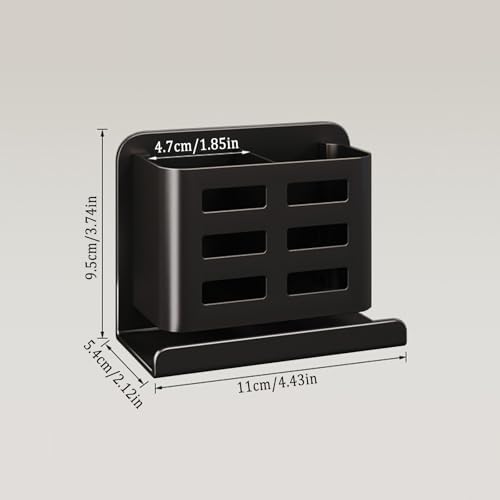 Black Toothbrush Holder wall Mount, Aluminum，No Drilling Required