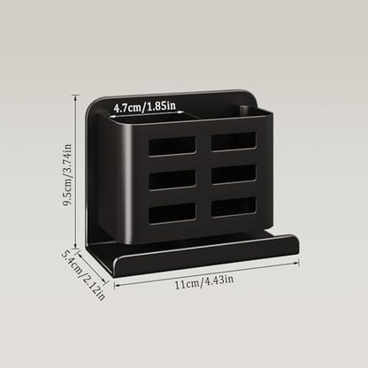 Black Toothbrush Holder wall Mount, Aluminum，No Drilling Required