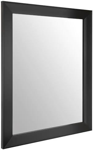 Ruomeng Rectangular Wall Mirror 16" x 20" Framed Mirror for Bathroom Black