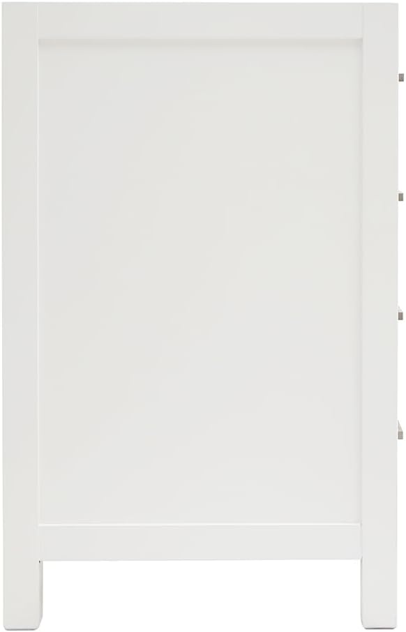 ARIEL Cambridge 66-inch Bathroom Vanity Base Cabinet,Solid Wood, 2 Soft Closing Doors, 9 Dovetail Drawers, White