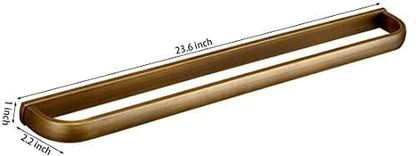 Leyden Brass Towel Bar, Antique Bathroom 23.6 inch Bath Towel Holder Rack, Wall Mounted Bathroom Accessory Towel Rod Hanger Retro