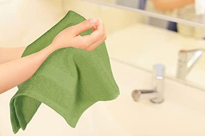 Belizzi Home Ultra Soft 6-Piece Hand Towel Set 16x28-100% Ringspun Cotton - Durable & Highly Absorbent Hand Towels - Ideal for use in Bathroom, Kitchen, Gym, Spa & General Cleaning - Kiwi Green