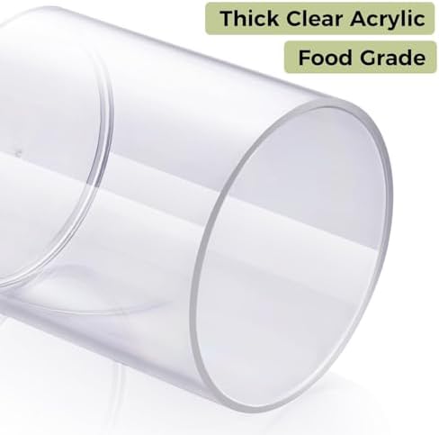 4 Pack Acrylic Qtip Holder Dispenser for Cotton Swabs, Balls, Floss Picks