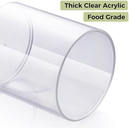 4 Pack Acrylic Qtip Holder Dispenser for Cotton Swabs, Balls, Floss Picks