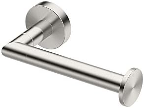 Gatco 4643 Glam Single Toilet Paper Holder, Satin Nickel / Wall Mounted 6.7" Length Single Post Toilet Paper Holder