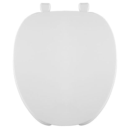 Centoco Round Toilet Seat, Residential or Light Weight Commercial, Open Front with Cover, Plastic, Made in the USA, DSAMAZ22-001, White
