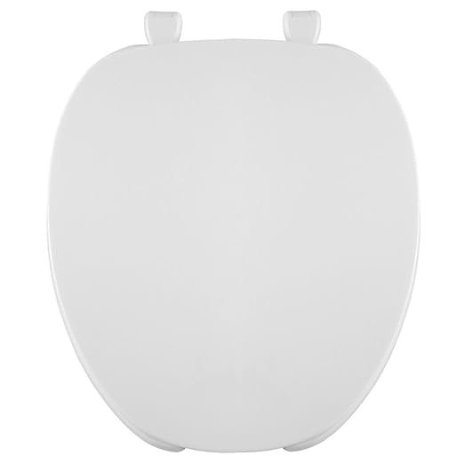 Centoco Round Toilet Seat, Residential or Light Weight Commercial, Open Front with Cover, Plastic, Made in the USA, DSAMAZ22-001, White