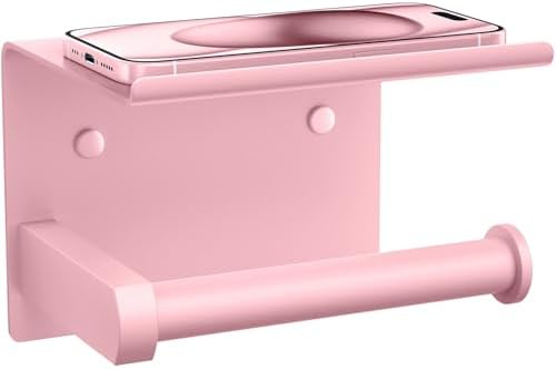 Toilet Paper Holder with Shelf Wall Mounted Toilet Paper Roll Dispenser