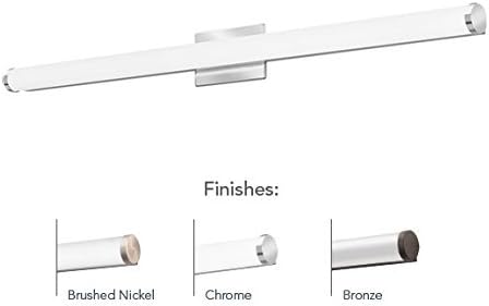 Lithonia Lighting FMVCCLS 24IN MVOLT 30K35K40K 90CRI KR M6 LED Contemporary Cylinder Vanity Light with Switchable Color Temperature, 3000k, 2-Foot, Chrome