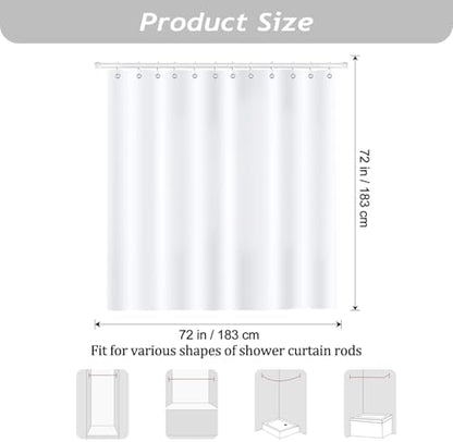Bonhause Lavender Shower Curtain, Purple, 72x72, Waterproof Polyester