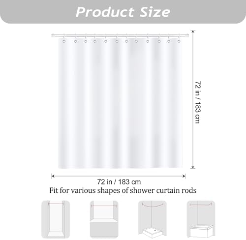 Bonhause Spring Floral Shower Curtain, Pink Yellow Blue Flowers Hydrangea Butterfly Plants Bathroom Decor 72x72 Inch Polyester Fabric Waterproof Bath Curtain with 12 Hooks