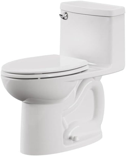 American Standard 2403128.020 Compact Cadet 3 One-Piece Toilet with Slow-Close Seat, Elongated Front, Left-Hand Flush, White, 1.28 gpf