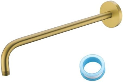 Stainless Steel Shower Head Extension Arm Wall Mounted Rainfall Shower Tube Bathroom Hardwares Accessories 16 Inch Champagne Bronze,SW-RD91018-16CB.