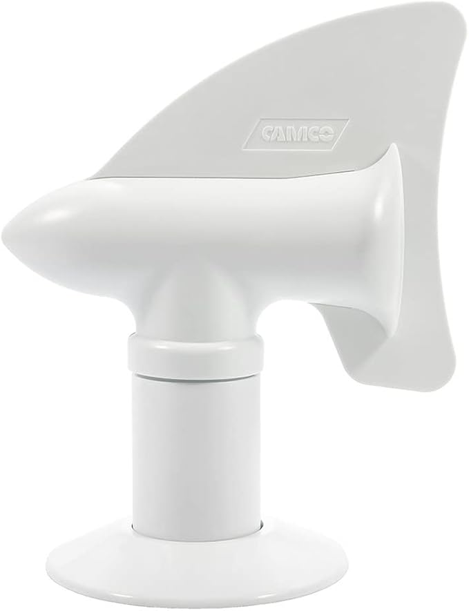 Camco Cyclone Rotating Sewer Plumbing Vent - Rids Odors from Your RV Holding Tank, Rotes 360 Degrees to Pull Odors Up and Away - White (40595)