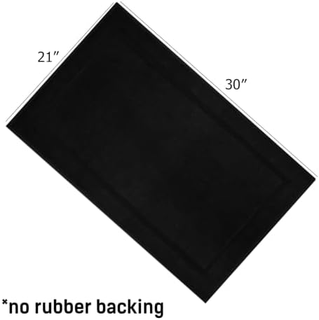 COTTON CRAFT Bath Mats - 2 Pack Step Out Tub Shower Floor Mat -21x30- Black