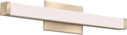 Lithonia Lighting 24-Inch LED Vanity Light with Warm White Color Temperature, Contemporary Square Bathroom Vanity Wall Light Fixture for Over The Mirror, Brushed Nickel