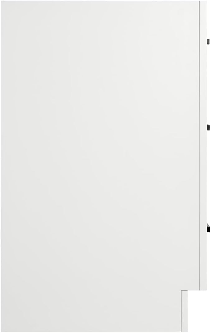 ARIEL Loren 60-inch Bathroom Vanity Base Cabinet,Solid Wood, 4 Soft Closing Doors, 3 Dovetail Drawers, White