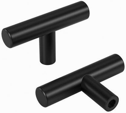 homdiy Black Cabinet Knobs 30Pack Single Hole Drawer Knobs Black Kitchen Drawer Pulls and Knobs Stainless Steel Cabinet Hardware for Bathroom, Cupboard